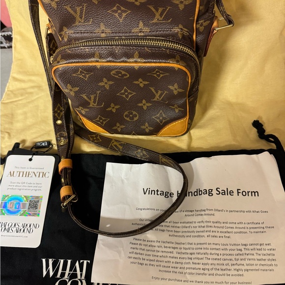 Louis Vuitton Brown Backpack with Iconic Monogram and Gold Hardware - Picture 3 of 8